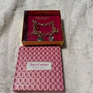 Juicy Couture Gold and Green Charm Bracelet